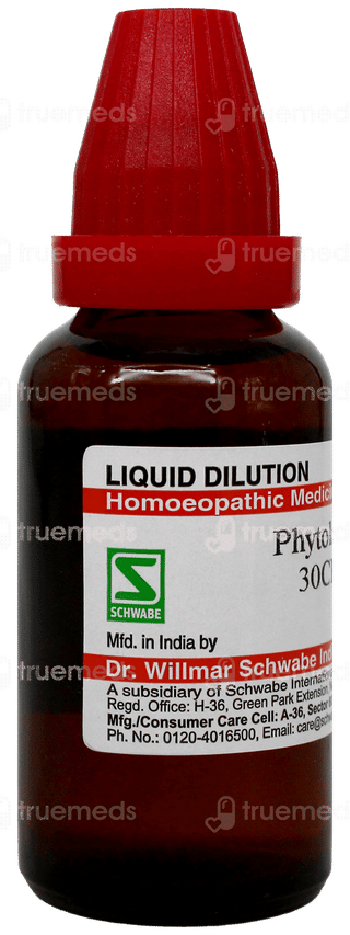 Dr Willmar Schwabe Phytolacca 30Ch Dilution 30Ml